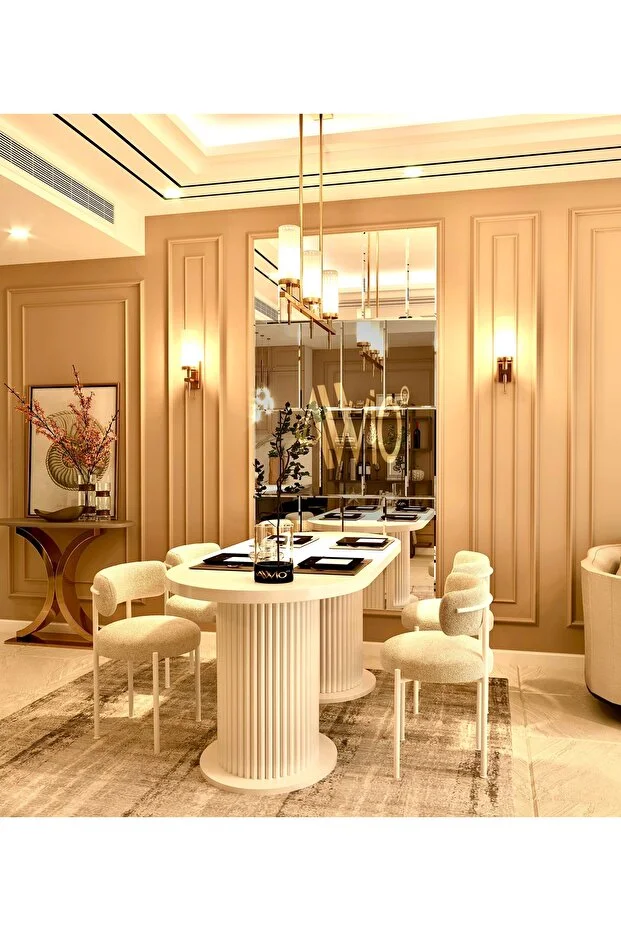 Lizy Beyaz Bohem Lake Mdf 80x160 Yemek Masası Mutfak Masası Ofis Masası Masa Sandalye Takımı